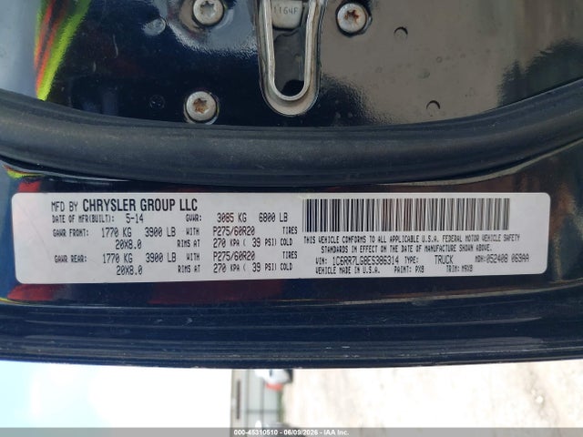 Продаж на аукціоні авто 2014 Ram 1500 Big Horn, vin: 1C6RR7LG8ES386314, номер лоту: 45310510