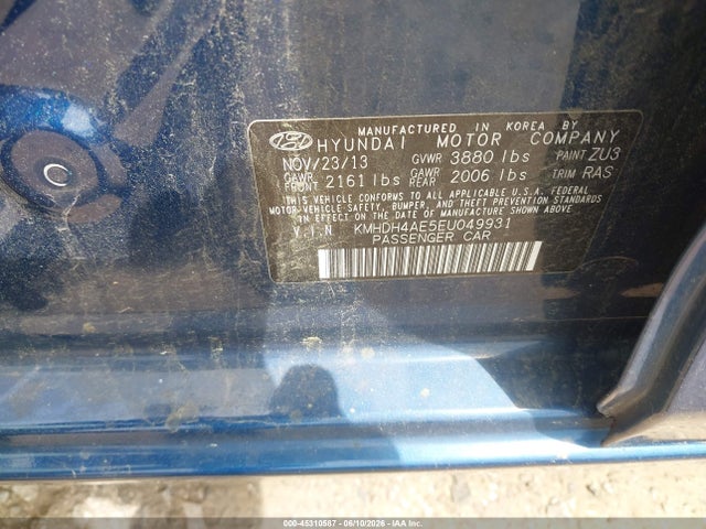 Hyundai ELANTRA SE 2014 KMHDH4AE5EU049931 Image 9