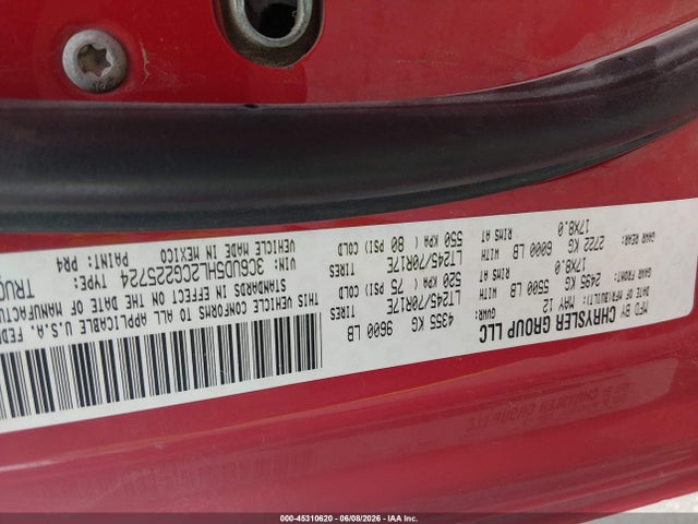 Aukcja sprzedaży 2012 Ram 2500 St, vin: 3C6UD5HL2CG225724, numer aukcji: 45310620