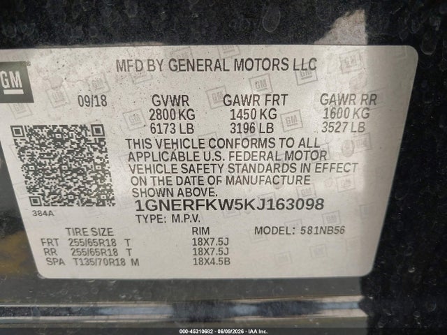 Aukcja sprzedaży 2019 Chevrolet Traverse Ls, vin: 1GNERFKW5KJ163098, numer aukcji: 45310682