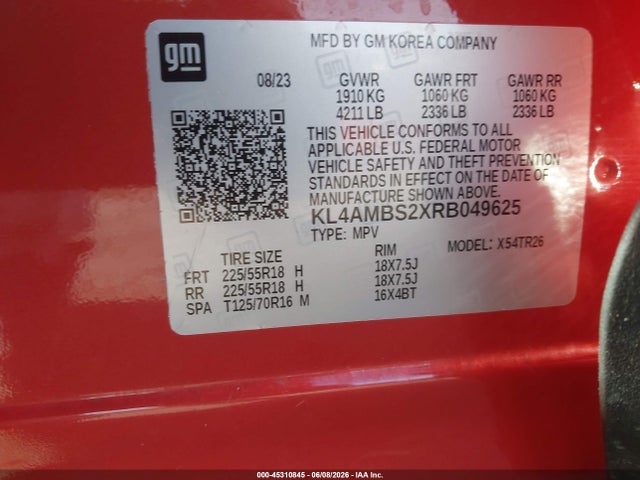 KL4AMBS2XRB049625 Buick Encore Gx Preferred Fwd