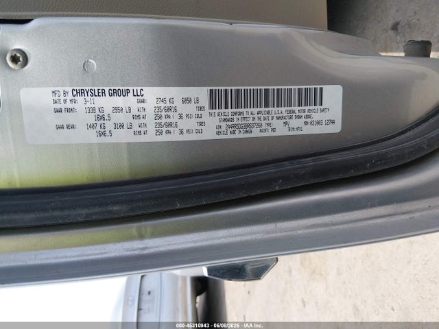 45310943 :رقم المزاد ، 2A4RR5DG3BR637260 vin ، 2011 Chrysler Town & Country Touring مزاد بيع