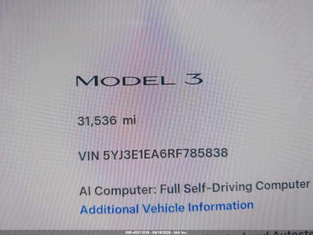 Tesla MODEL 3 2024 5YJ3E1EA6RF785838 Image 15
