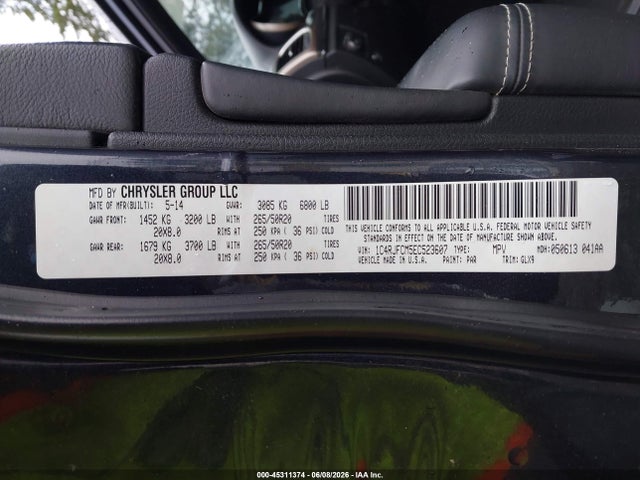1C4RJFCM5EC523607 Jeep Grand Cherokee Overland