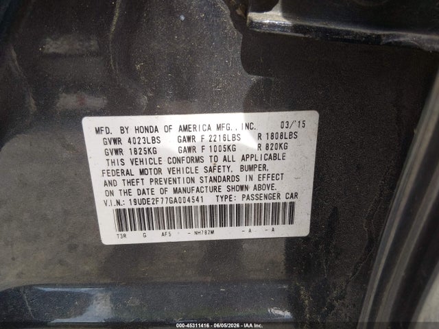 Aukcja sprzedaży 2016 Acura Ilx Premium Package/technology Plus Package, vin: 19UDE2F77GA004541, numer aukcji: 45311416