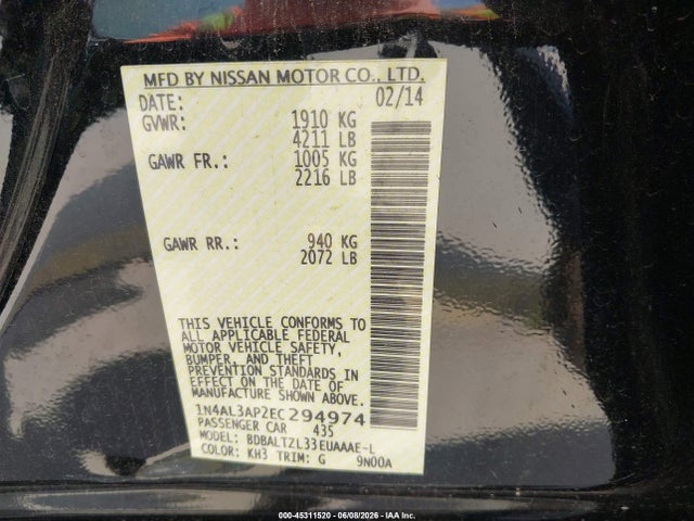 Nissan Altima 2.5 Sv 2014 1N4AL3AP2EC294974 Image 9