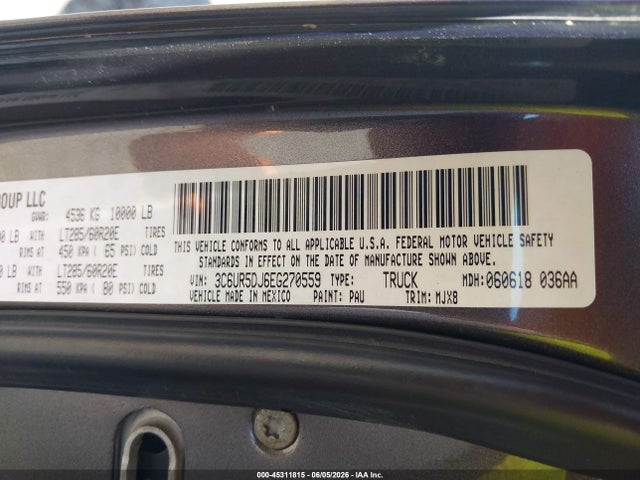 3C6UR5DJ6EG270559 RAM 2500 Big Horn