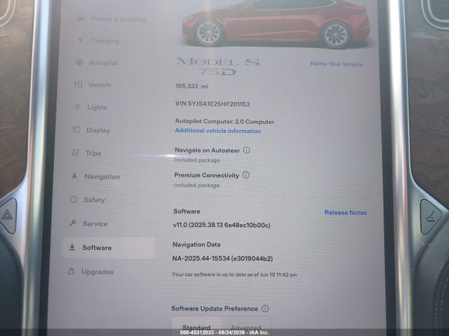 Tesla Model S 100d/60d/75d/90d/p100d 2017 5YJSA1E25HF201153 Image 15