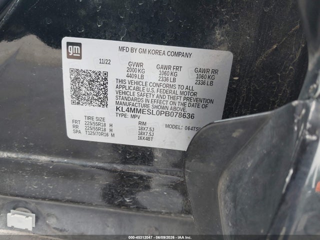 Продаж на аукціоні авто 2023 Buick Encore Gx Select Awd, vin: KL4MMESL0PB078636, номер лоту: 45312047