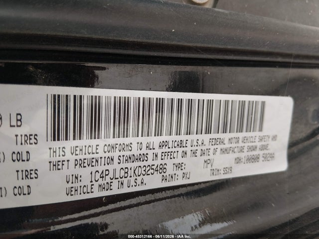 Aukcja sprzedaży 2019 Jeep Cherokee Latitude Fwd, vin: 1C4PJLCB1KD325486, numer aukcji: 45312166