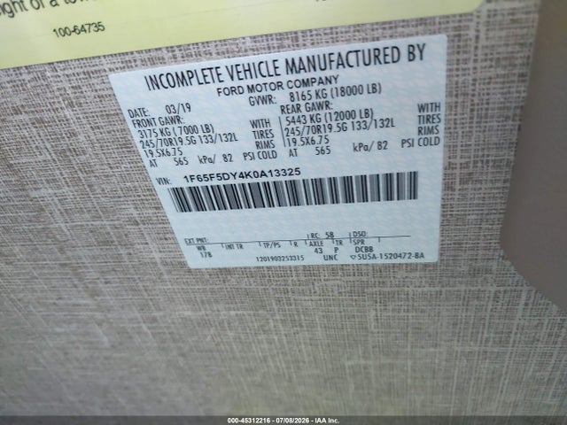 Winnebago 27pe 2020 1F65F5DY4K0A13325 Image 9