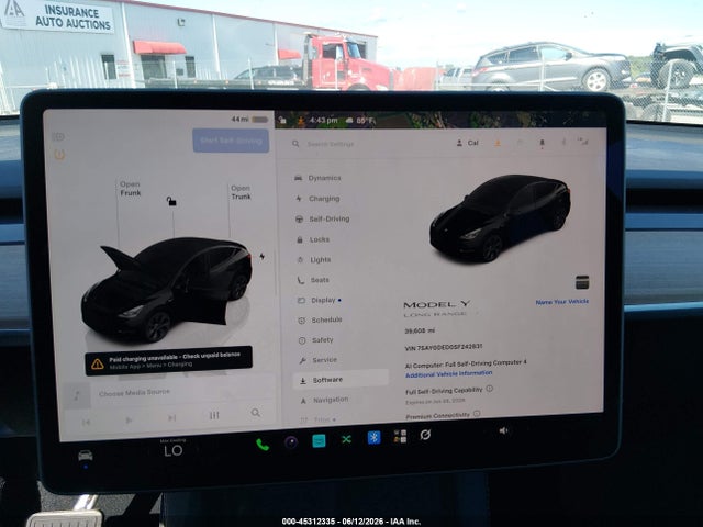45312335 :رقم المزاد ، 7SAYGDED0SF242831 vin ، 2025 Tesla Model Y Long Range Dual Motor Rear-wheel Drive مزاد بيع