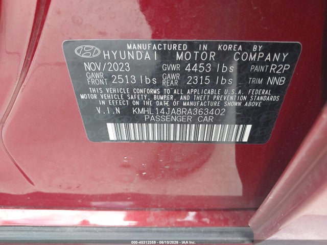 Hyundai SONATA SEL 2024 KMHL14JA8RA363402 Image 9