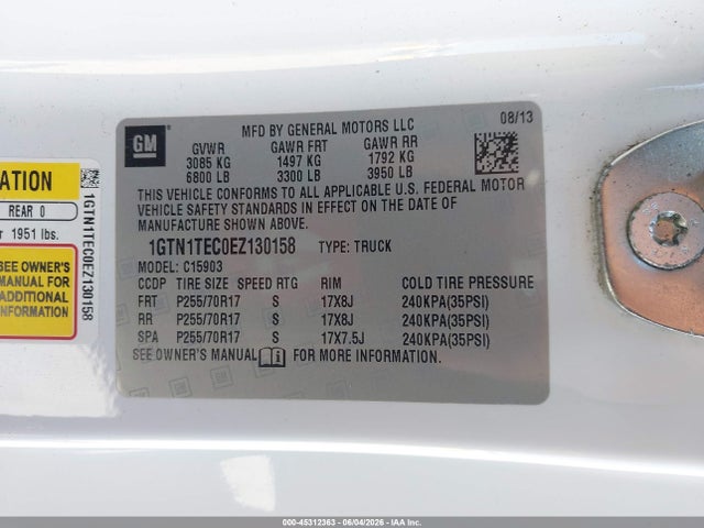 GMC SIERRA 1500 2014 1GTN1TEC0EZ130158 Image 9