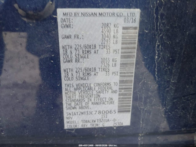 Nissan Rogue Sl 2018 5N1AT2MT3JC780065 Image 9
