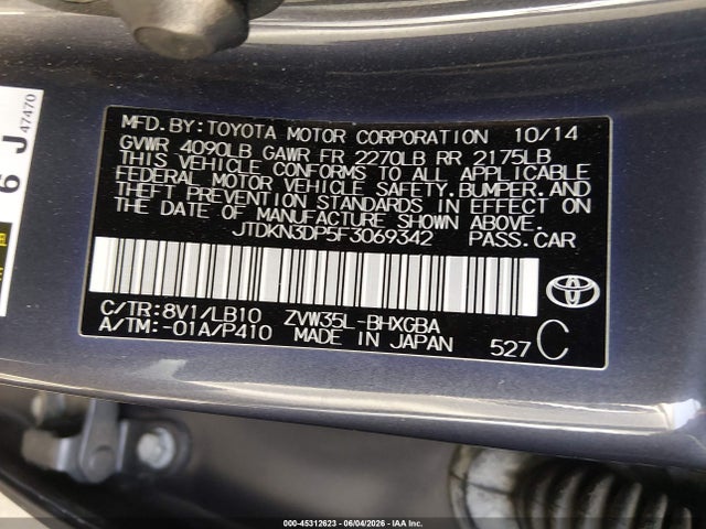 Toyota Prius Plug-in Advanced 2015 JTDKN3DP5F3069342 Image 9