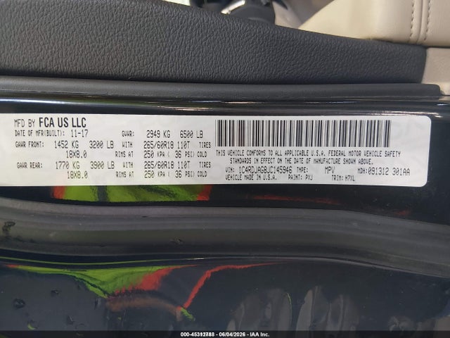 Dodge Durango Sxt Awd 2018 1C4RDJAG8JC145946 Image 9