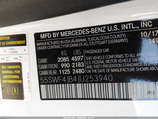 Mercedes-Benz C 300 2018 55SWF4JB4JU253940 Image 9