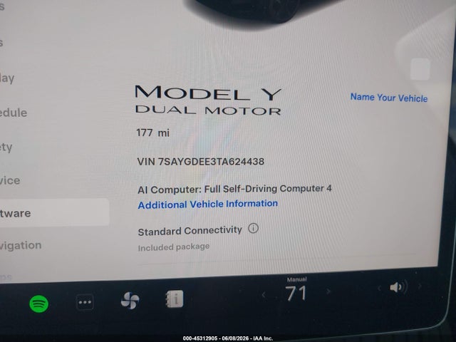 Продажа на аукционе авто 2026 Tesla Model Y All-wheel Drive/long Range Launch Series/premium All-wheel Drive, vin: 7SAYGDEE3TA624438, номер лота: 45312905