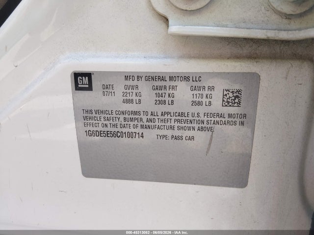 Продажа на аукционе авто 2012 Cadillac Cts Luxury, vin: 1G6DE5E56C0100714, номер лота: 45313082