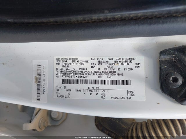 Ford F-250 Xl 2019 1FT7W2BT7KEE66241 Image 9