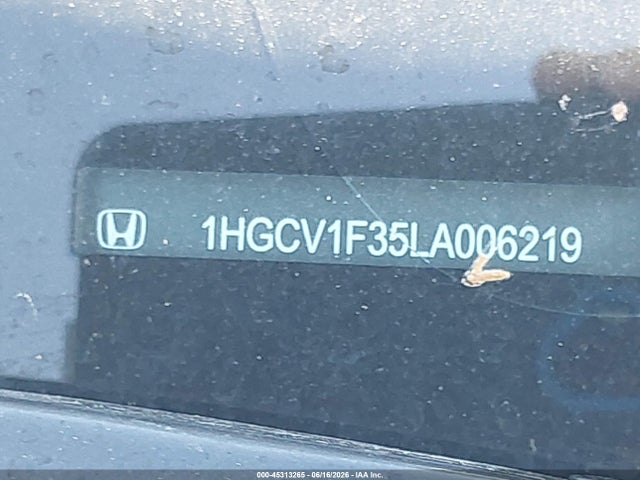 1HGCV1F35LA006219 Honda Accord Sport