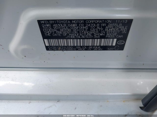 Lexus GS 350 2014 JTHBE1BL8E5031366 Image 9