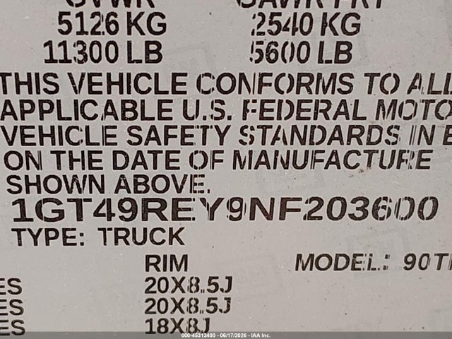2022 Gmc Sierra 2500hd 4wd  Standard Bed Denali მანქანა იყიდება აუქციონზე, vin: 1GT49REY9NF203600, აუქციონის ნომერი: 45313400