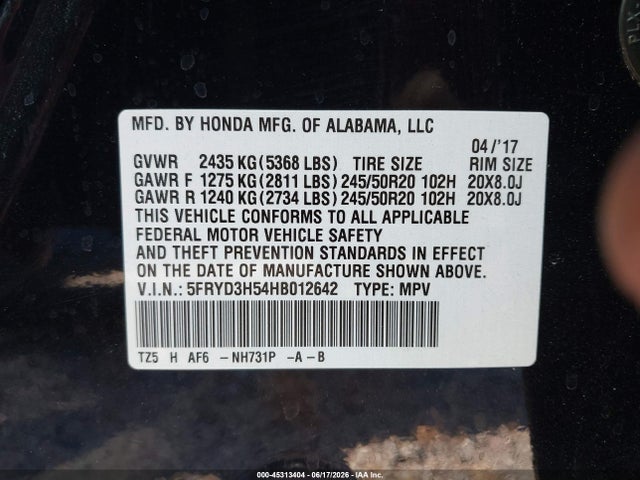 Acura Mdx Technology Package 2017 5FRYD3H54HB012642 Image 9