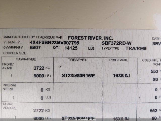 Forest River Salem Hemisphere 2021 4X4FSBN23MV007795 Image 9