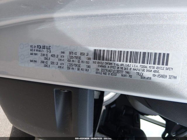 3C6TRVAG7JE135777 RAM Promaster 1500 Low Roof 136 Wb