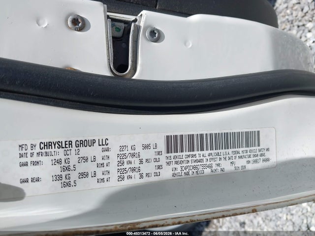 45313472 :رقم المزاد ، 3C4PDCAB6DT555466 vin ، 2013 Dodge Journey American Value Pkg مزاد بيع