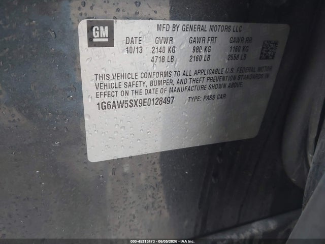 Aukcja sprzedaży 2014 Cadillac Cts Standard, vin: 1G6AW5SX9E0128497, numer aukcji: 45313473