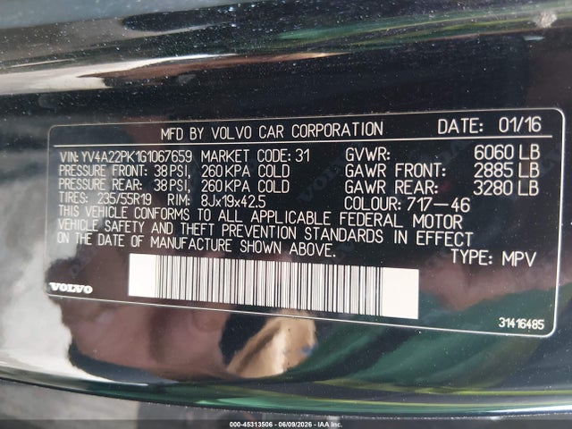 YV4A22PK1G1067659 Volvo Xc90 T6 Momentum