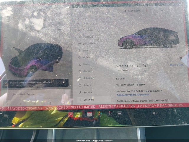 Продаж на аукціоні авто 2026 Tesla Model Y Premium Rear-wheel Drive/rear-wheel Drive, vin: 7SAYGDEDXTF541597, номер лоту: 45313608