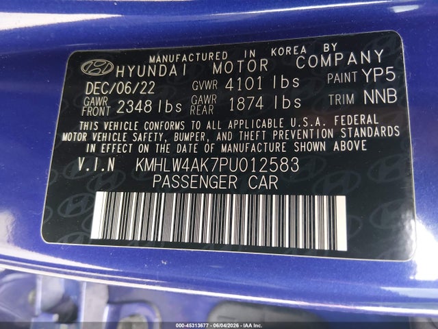 Aukcja sprzedaży 2023 Hyundai Elantra N, vin: KMHLW4AK7PU012583, numer aukcji: 45313677
