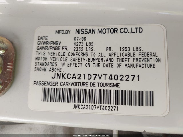 Продаж на аукціоні авто 1997 Infiniti I30 Touring, vin: JNKCA21D7VT402271, номер лоту: 45313726