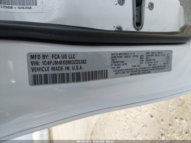 1C4PJMMX0MD225382 Jeep Cherokee 80th Anniversary 4x4