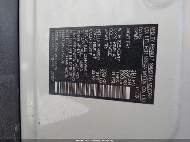 Nissan ROGUE SV 2018 KNMAT2MV1JP556811 Image 9