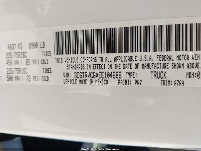 RAM Promaster 2500 High Roof 2014 3C6TRVCGXEE104686 Image 9