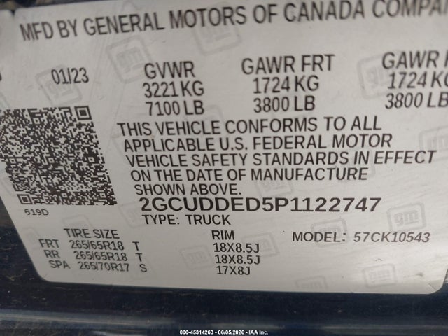 2GCUDDED5P1122747 Chevrolet Silverado 1500 4wd Standard Bed Lt