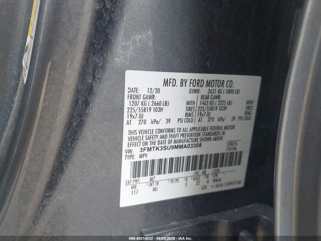 Ford Mustang Mach-e Premium 2021 3FMTK3SU9MMA03308 Image 9