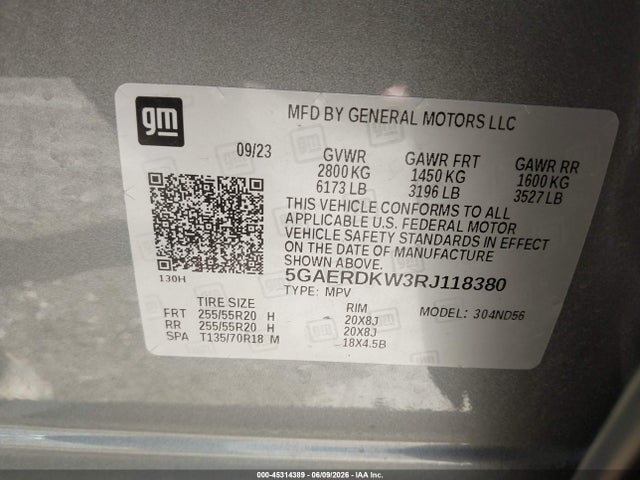 Aukcja sprzedaży 2024 Buick Enclave Avenir Fwd, vin: 5GAERDKW3RJ118380, numer aukcji: 45314389