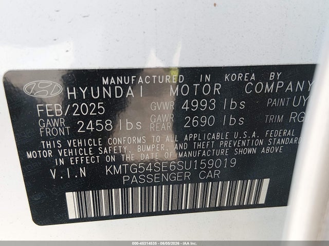 Aukcja sprzedaży 2025 Genesis G70 3.3t Awd Sport Advanced, vin: KMTG54SE6SU159019, numer aukcji: 45314535
