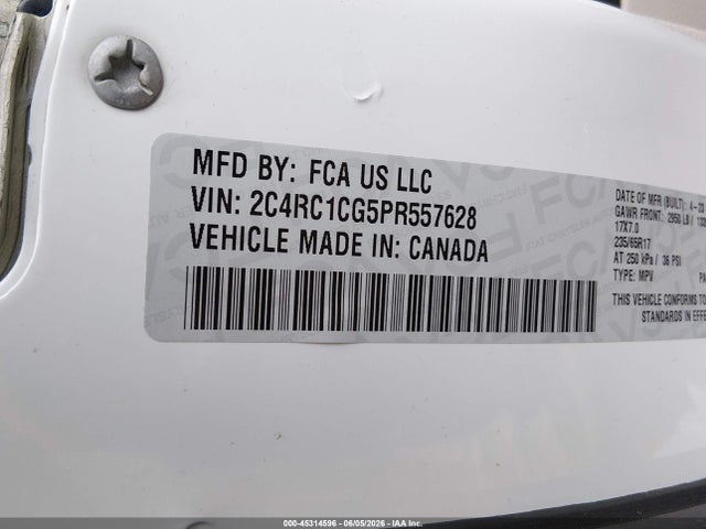 Продаж на аукціоні авто 2023 Chrysler Voyager Lx, vin: 2C4RC1CG5PR557628, номер лоту: 45314596
