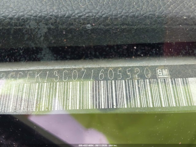 45314694 :رقم المزاد ، 2GCEK13C071605520 vin ، 2007 Chevrolet Silverado 1500 Lt1 مزاد بيع