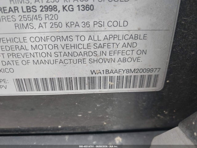 Продаж на аукціоні авто 2021 Audi Q5 Premium Plus 45 Tfsi Quattro S Tronic, vin: WA1BAAFY8M2009977, номер лоту: 45314781