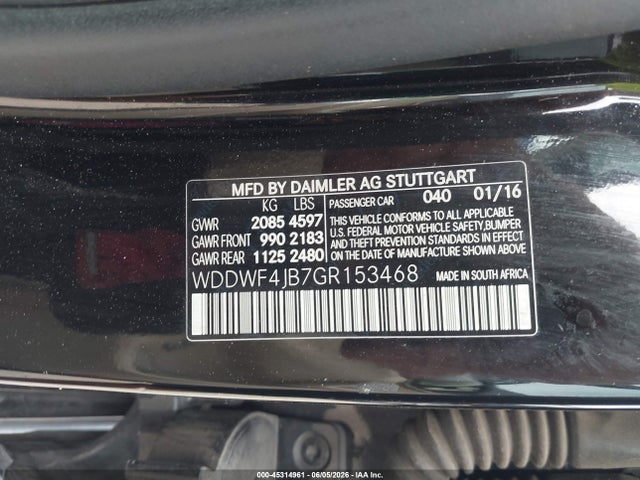 Продажа на аукционе авто 2016 Mercedes-benz C 300, vin: WDDWF4JB7GR153468, номер лота: 45314961