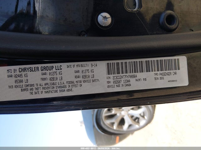 Aukcja sprzedaży 2015 Dodge Challenger R/t, vin: 2C3CDZAT7FH708964, numer aukcji: 45315012