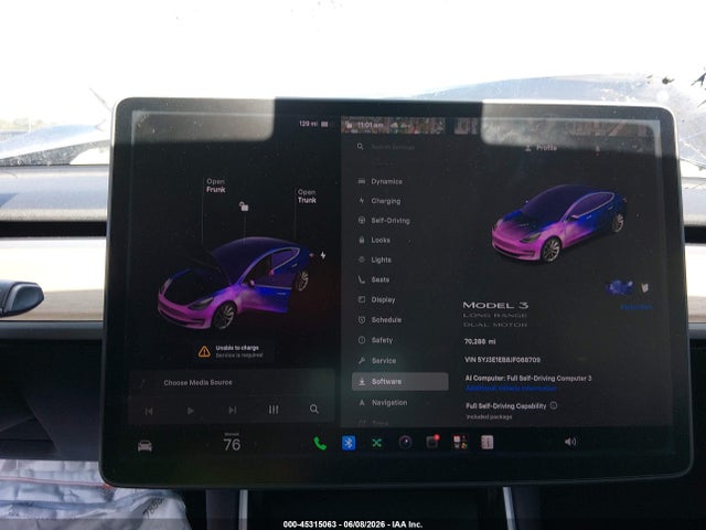 2018 Tesla Model 3 Long Range/performance მანქანა იყიდება აუქციონზე, vin: 5YJ3E1EB8JF068709, აუქციონის ნომერი: 45315063